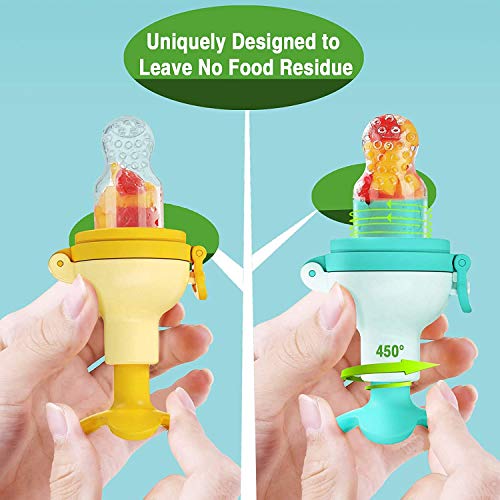 Baby Food Feeder Pacifier 2 Pack, Fresh Fruit Baby Teething Toy