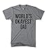 Mens Okayest Dad T Shirt Funny Sarcastic Novelty Gift for Husband Fathers Day Funny T Shirts Dad Joke Apparel for Men Cool Sibling T Shirt Novelty Tees for Dark Grey L