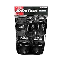 187 Killer Pads Unisex Six Pack SPJA100, Black, JR