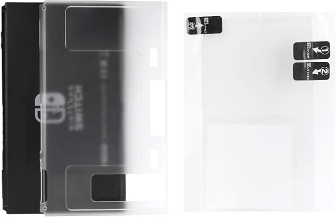 Amazon スイッチの表も裏も保護できるお得セット Nintendo Switch対応 ウルトラスリムケース 透明保護ケース 液晶保護フィルム 自己吸着機能付き 世界最薄0 7mm ドッグに収納可能 傷 汚れ防止 指紋がつきにくい 任天堂スイッチ専用 Pleve Ultra Slim Case