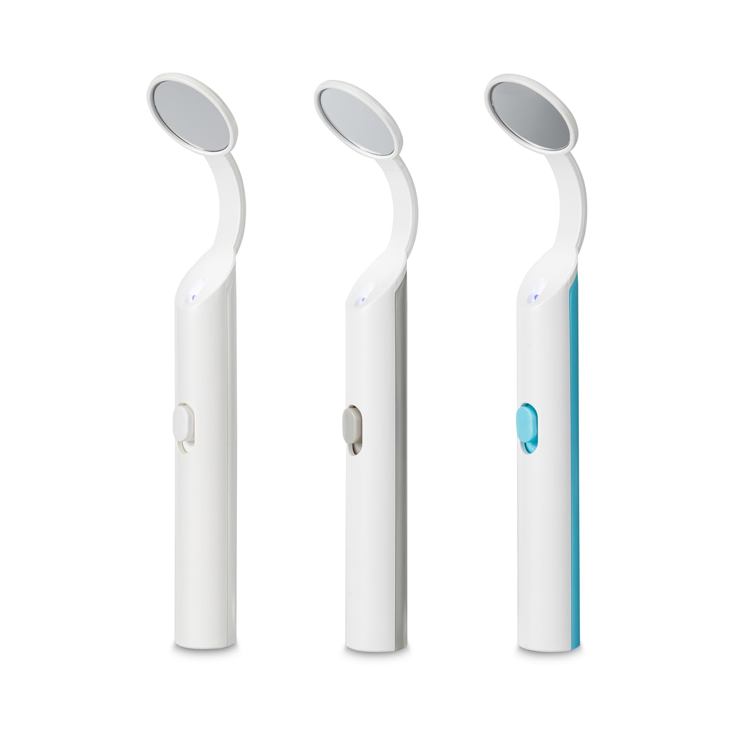 FUREIN SMILE 3PCS Dental Mouth Mirror with Light Oral Mirror LED Teeth Inspection Mirror Anti-Fog Teeth Mouth Inspection Mirror Curve Angle Oral Care Tools Dentist Home Use Tools