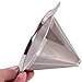 Khaw-Fee SST1 Pour Over Coffee Dripper - Permanent, Reusable Stainless Steel Pour Over Microfilter and Stand - Paperless - Single Serve Cup - Portable - Enjoy Full Bodied Coffee at Home or Work (1)