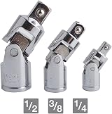 Gunpla 3 Pc Impact Universal Joint Socket Set 1/4 3/8 1/2 Drive CR-V Steel view 2