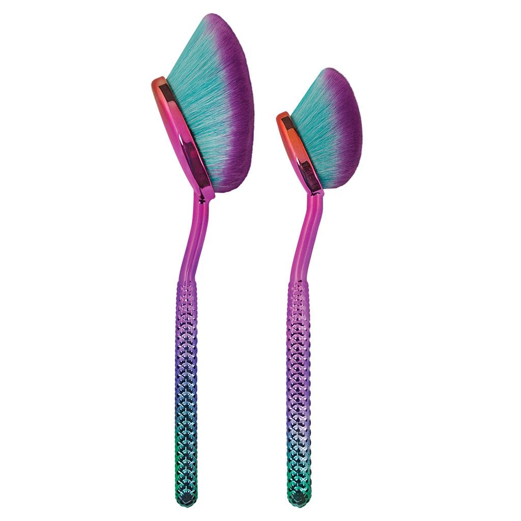 Moda Full Size Prismatic 4pc Oval Makeup Brush Set