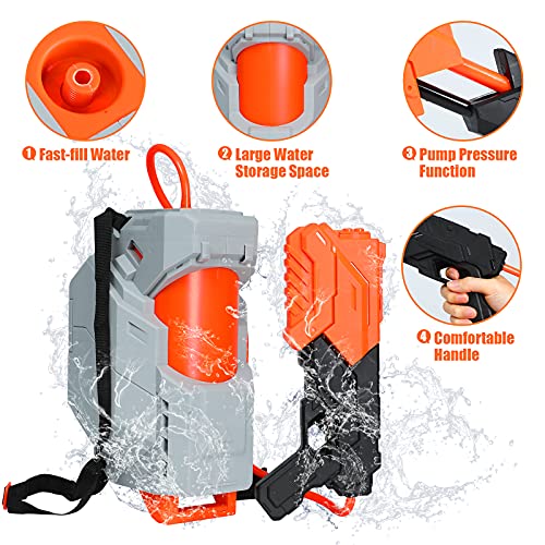 Tinleon Water Gun with Backpack Tank,Squirt Guns for Kid Adult 2800cc