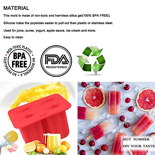 1 Homemade+Popsicle+Silicone+Maker+BPA+Cavities