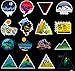 Vinyl Outdoors Hiking Camping Travel Adventure Stickers - Wilderness Nature Pack 100 Pcs for Suitcase, Car Bumper, Helmet, Luggage, Laptop, Water Bottle - Decals