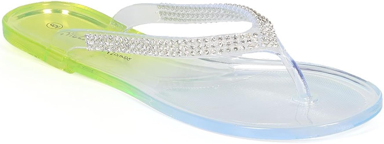 clear flip flops jelly