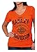 Harley-Davidson Women's H-D Vintage V-Neck Short Sleeve Tee, Vermilion Orange