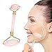 Jade Roller Massager, CHARMINER Anti-Aging Facial Roller Therapy 100% Natural Rose Quartz Slimming Tools for Face Skin Neck Eye Body Massage