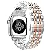 For Apple iWatch Band 42MM, Rosa Schleife Apple Watch Band Stainless Steel Strap Wristband with Metal Clasp Classic Buckle Wrist Watch Strap Bracelet for Apple Watch Sport & Edition (Not Fit 38mm)