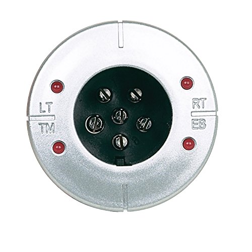 Hopkins 47525 7 RV Blade To 6 Round Adapter With LED Tester Lightscp Aux