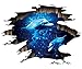 3D Space Galaxy Wall Stickers, Blue Dolphin in The Ocean Starry Sky Wall Decals Home Art Decor for Kids Babys Children Bedroom Rooms Ceiling Living Room Nursery