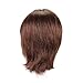 HAIRWAY Male Mannequin Head Human Hair 8 Inch Hairdresser Practice Mannequin Head with 100% Real Human Hair Cosmetology Styling Training Manikin Doll Head with Table Stand Clamp (Dark Brown)