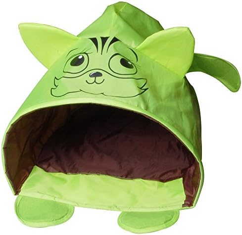 PetLike 15.7x11x9.8 inches Interactive Crinkle Kitty Sack Cat Sleeping House/Bed, Portable Pet Cat Tent Perfect for Indoor and Outdoor, Cat Tunnel Play Toy, 4 Colors Available. (Green)