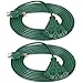 DEWENWILS 15 FT Outdoor Extension Cord, Weatherproof 16/3 SJTW Power Cable for Outdoor String Lights and Landscaping String Lights, ETL Listed, Pack of 2, Green