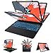 IVSO Keyboard Case for ipad pro 12.9 2018 3rd -360 Degree Rotation,Backlit 7 Color, iPad Case with Keyboard Apple Pencil Charging Supported Fit for Apple ipad pro 12.9 2018 (Black)