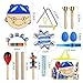 Kids Musical Instruments, ShinePick Musical Instruments Toys Set for Toddler, 15Pcs Wooden Percussion Instruments Tambourine Maracas Harmonica for Boys & Girls with Carry Bag