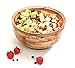 Hardwood Chef Premium Thick Acacia Wood Salad, Serving, and Mixing Bowl 12 x 6 x 12 inch | Rustic High-End Decorative with Slanted Lip for Juices