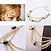 YallFF gold head chain jewelry for women gypsy bollywood halloween indian headband hair headpiece