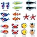 TEPSMIGO Magnetic Wooden Fishing Pole Game for Kids, Educational Go Fish Gaming Gift Toy with 20 Ocean Animals and 2 Rods for Toddler Boys Girls Age 3+