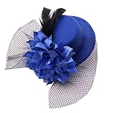 Coolr Women's Fascinator Flower Hair Clip Feather Burlesque Punk Mini Hat