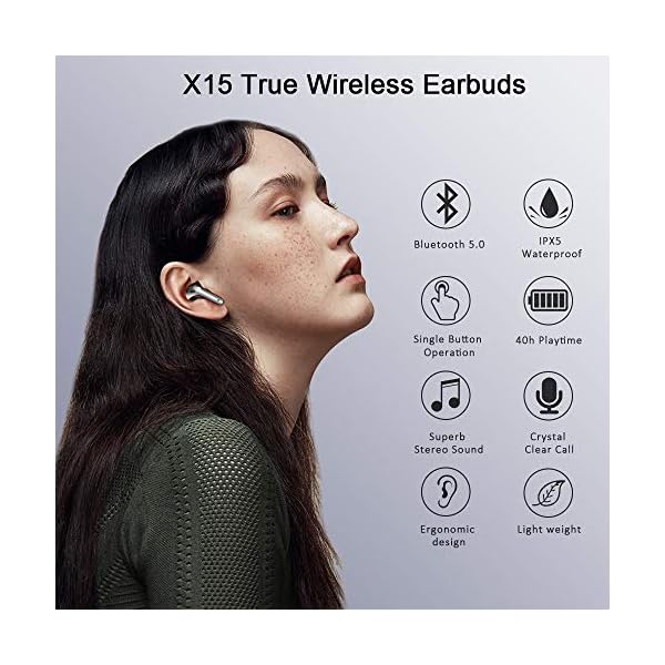 Wireless Earbuds, Bluetooth 5.1 Earphones with LED Display, IPX7 Waterproof in Ear Wireless Earphones, 40H Playtime…