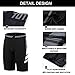Men's Compression Shorts 3 Pack Quick Dry Sports Tight Shorts Soft Running Pants for Workouts, Training, Gym