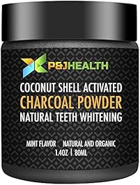 P & J Health Teeth Whitening Charcoal Powder Natural Mint Flavor (40g)