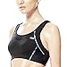 Yvette Sports Bras for Women High Impact Racerback Workout Sports Bra for Large Bust Black,S