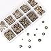 PH PandaHall 500pcs 10 Style Tibetan Alloy Antique Bronze Spacer Beads Gear Bicone Flower Metal Spacers for Bracelet Necklace Jewelry Making