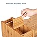 SONGMICS Bamboo Monitor Stand Riser with Adjustable Storage Organizer Laptop Stand Desk Organizer for Home Study Dorm Office ULLD215N