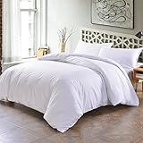 Lightweight Microfiber Duvet Cover Set With Zipper Close,Reversible Color Design (Queen,White) Soft Comfortable 3 Piece (1 Duvet Cover +2 Pillow Shams) by SORMAG