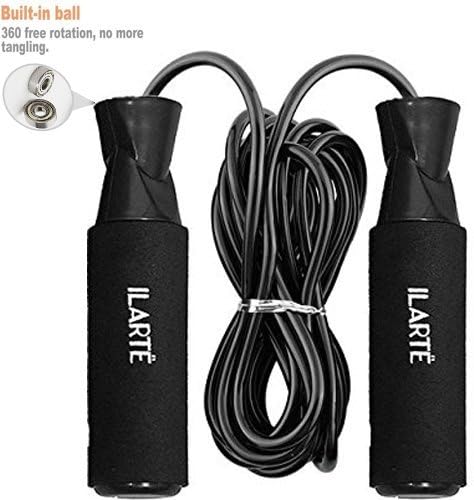 ILARTE Skipping Rope for Men Women Kids Girls Length for Gym and Weight Loss with Foam Hand Gripper in Professional Jump Rope