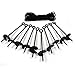 King Canopy 10-Piece Ground Anchor Kit,15-inch Steel Powder Coated, Auger Style w/100 feet of Rope, Black, A10200