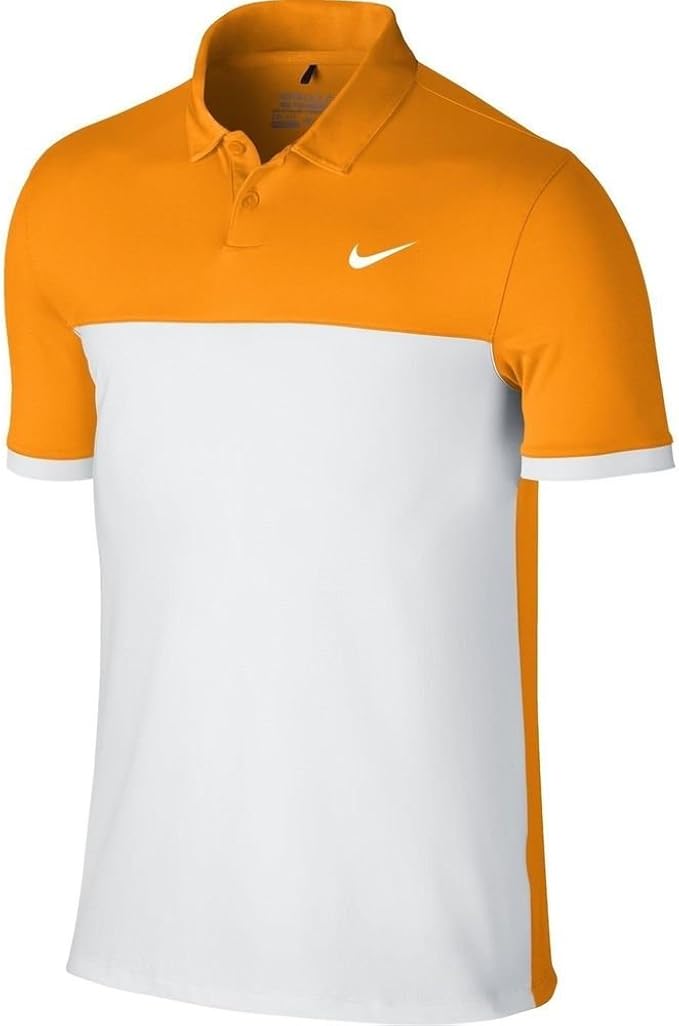 orange nike golf polo