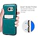 S7 Edge Case, YOKIRIN Case Card Holder Fit Dual Layer Protective with Card Slot Holder Advanced Shock Absorption Protective Wallet Case Cover for Samsung Galaxy S7 Edge - Blue