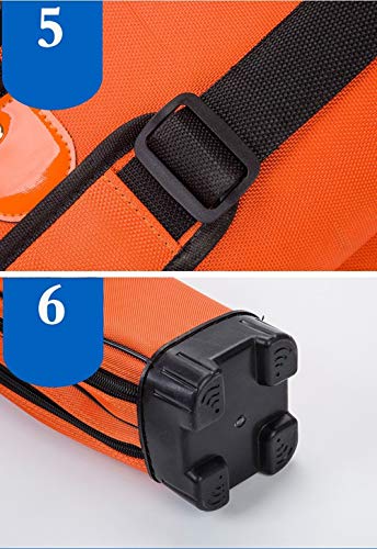 Hyxl888 Pêche Sac Rod Stockage, 1,25m Imperméable Et Résistant à L’usure Pêche Double Couche Sac, Shell Dur Support…