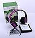 deep Purple Hi-Fi Over-Ear Stereo Bluetooth Headphones Built in Mic-Phone Talk with Phone or Listen Music Clearly, Built Noise Cancellation Technology, with Retail Package!