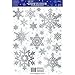Silver Snowflake Glitter Vinyl Window Decoration - (1 Pc) | Elegant Winter Wonderland Decor - Removable Sticker for Home or Office