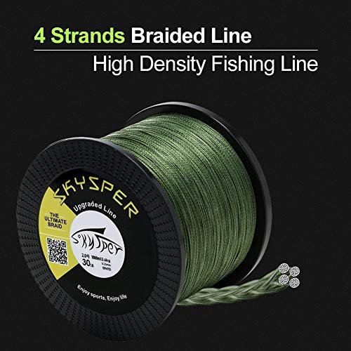 Skysper Tresse De Pêche Superpower 500m / 1000m Résistante à L’abrasion Tressée à 4 Brins Ligne De Pêche En Pe Tressée Fil De Pêche Pour Pêche à Leurre 20-100lb 3 Couleurs
