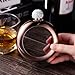 Hillside-Kit Bracelet Bangle Flask Crystal Lid Creative 304 Stainless Steel Glitter Wine Liquor Bracelet Flask for Women Girls Men Party Flask Funnel Set 3.5OZ (rose gold)