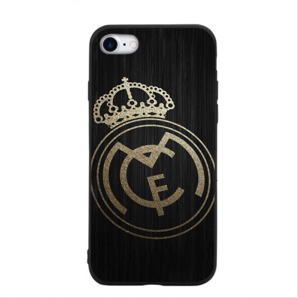FOEAQ phone case Real Madrid Team Logo Phone Case For Iphone 7 8 Plus Xs Max Xr Cases For Iphone X 8 7 6 6s Plus 5 Se Soft Tpu Cover iPhone XS XX1331