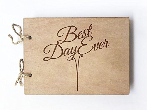 Wedding Guest book (wood) - notebook - Best Day Ever