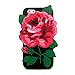 Unique iPhone 7 Plus 8 Plus Case, Cute 3D Creative Soft Feeling Silicone Phone Case Cover for Apple iPhone 7 Plus 8 Plus Girly Rose Flower