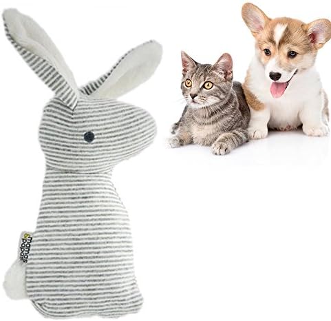 OCHO8 Pet Rabbit Plush Toy Soft Chew Sound Toy for Dogs and Cats
