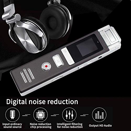 fomei Digital Voice Recorder for Lectures 16GB Voice Activated Recorder with Playback Dictaphone Voice Recorder Pen with USB, Portable for Spy, Meetings, Interviews