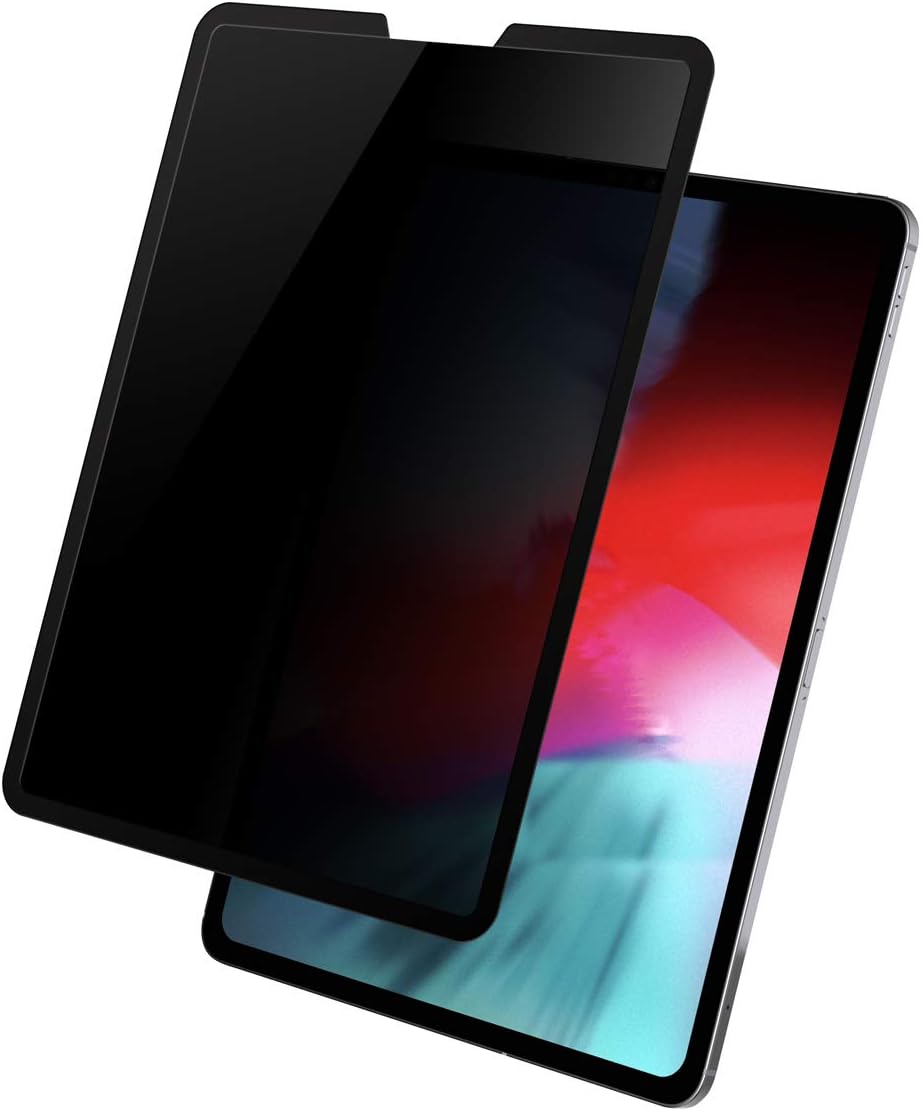 Surf Secure Magnetic Privacy Screen - New Model - Compatible with iPad Pro 11 inch (2018/2020) - 4 Way View Protection, Blue Light Protection + Free Bonus Leather Storage Sleeve