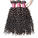 ALI JULIA Hair 3-pack Bundles 10A Malaysian Virgin Curly Hair Weft Unprocessed Human Hair Weft Extensions Natural Color (20 22 24 inch)