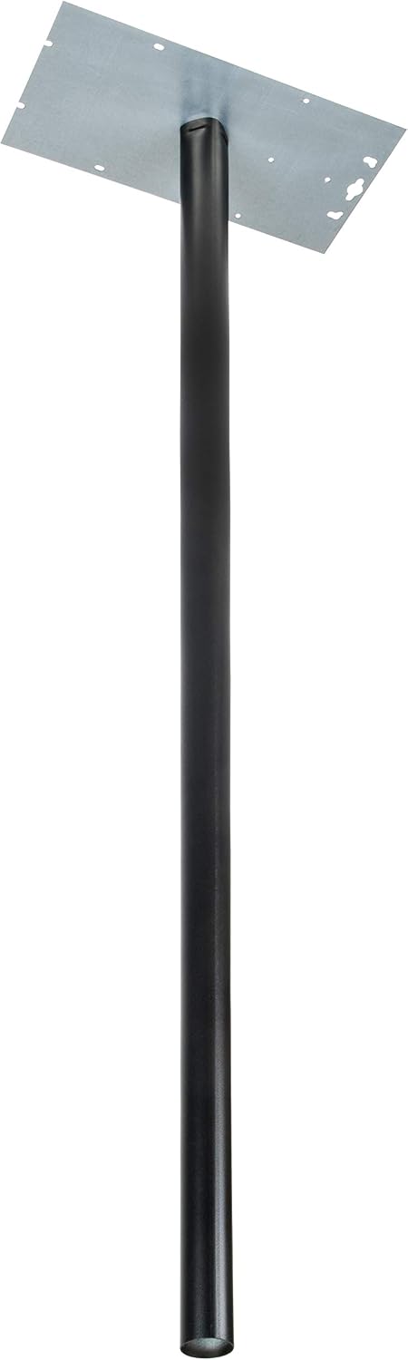 BURG-WÄCHTER Letter Box Stand 115 cm Long Galvanised Steel Black, Norme